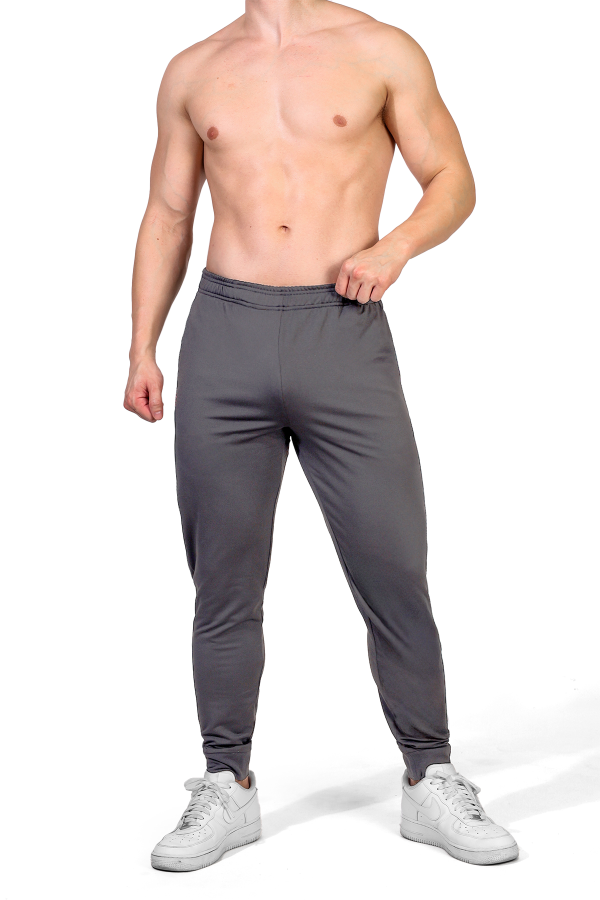 JJ Malibu Men's Peek-A-Boo Joggers - Dark Grey