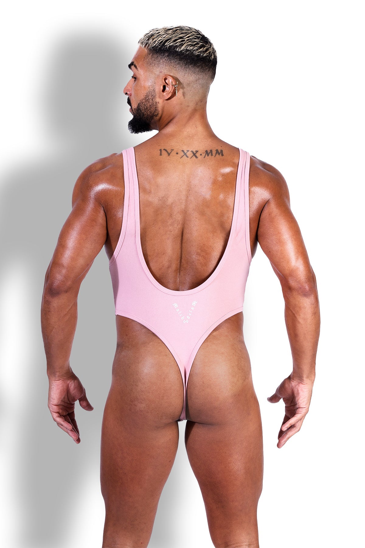 Gerippter Afterglow-Bodysuit - Zartrosa