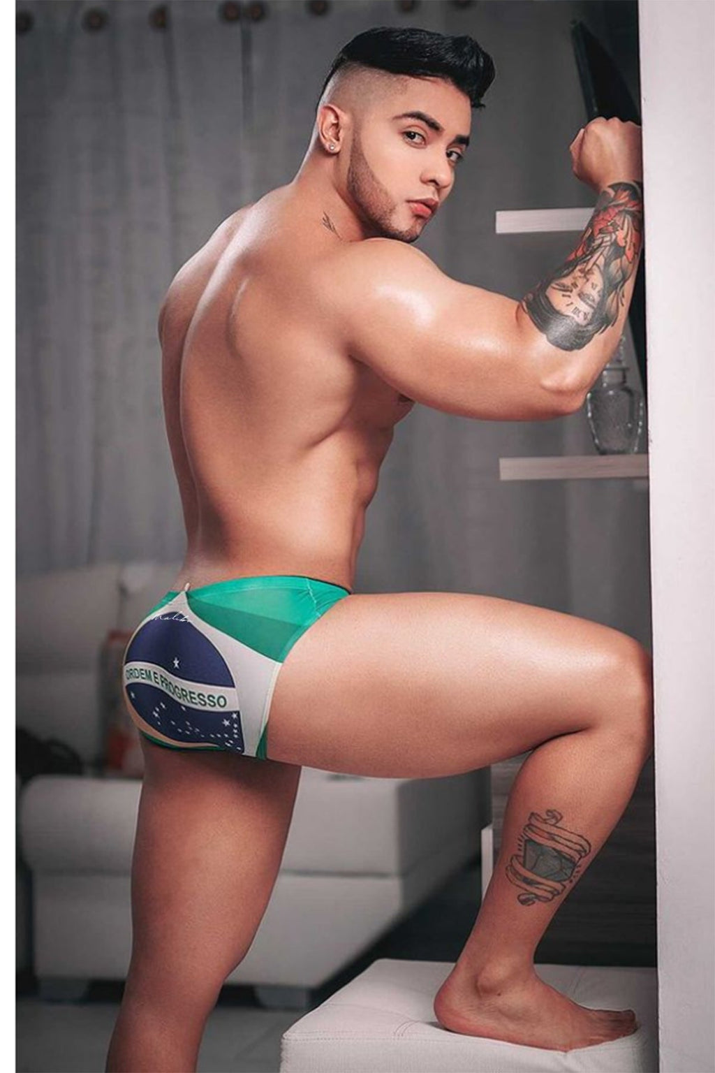 JJ Malibu Men's Lovesick Briefs - Brazil Flag