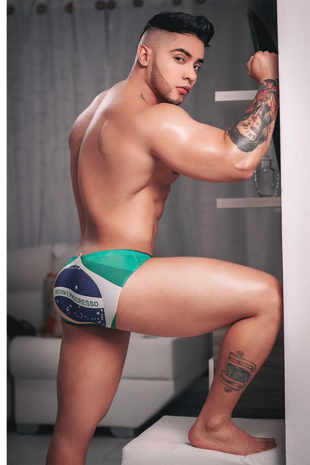 Briefs Lovesick - Bandera de Brasil