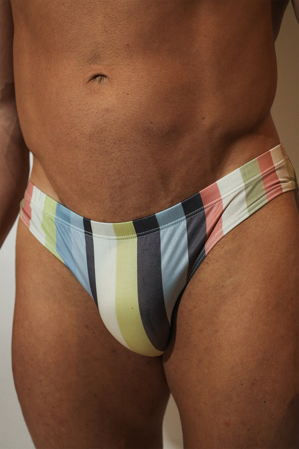 JJ Malibu Men's Lovesick Briefs - Retro Stripes