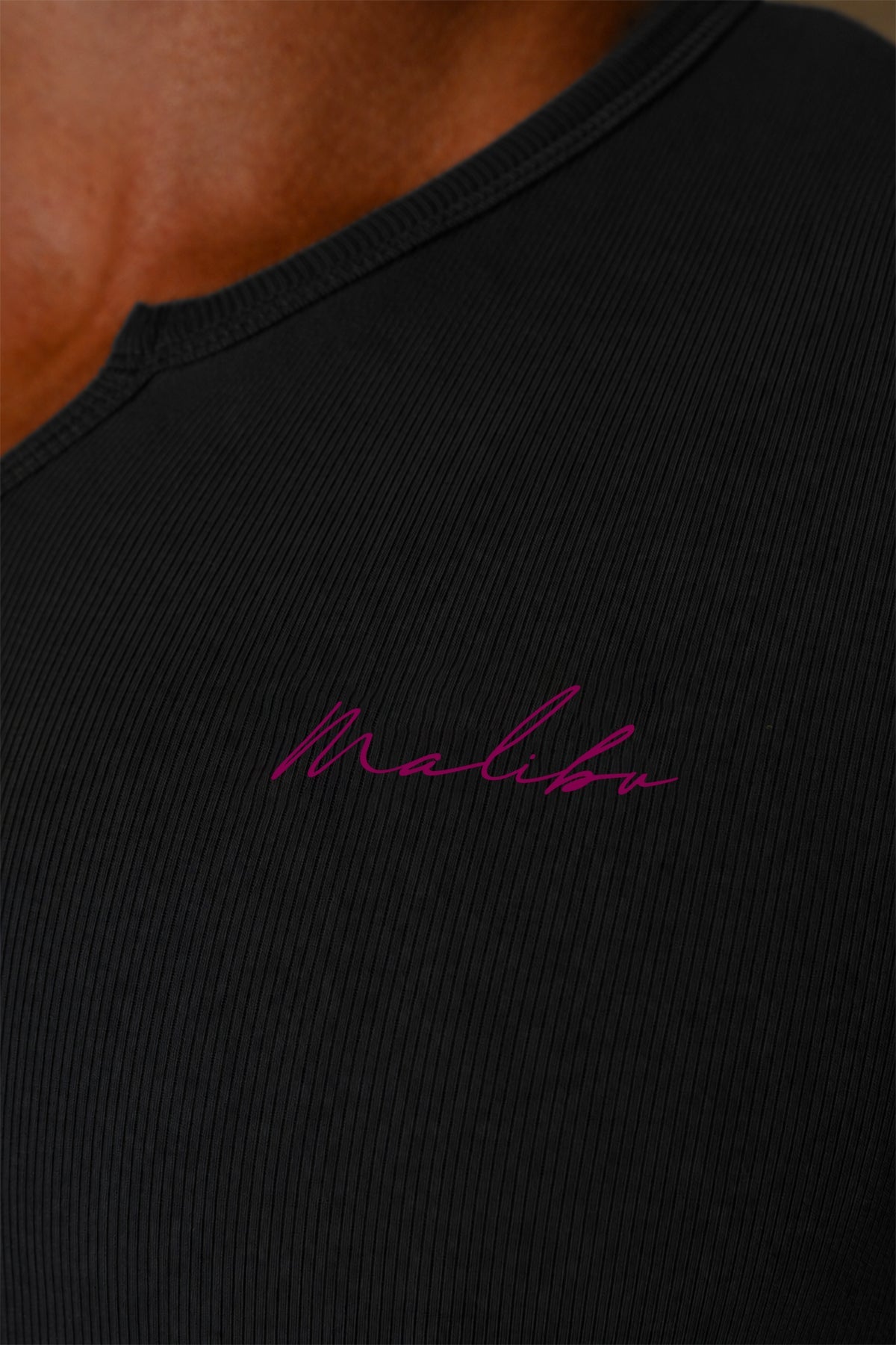 JJ Malibu Men's Striker V-Neck Short Sleeve Bodysuit - Black