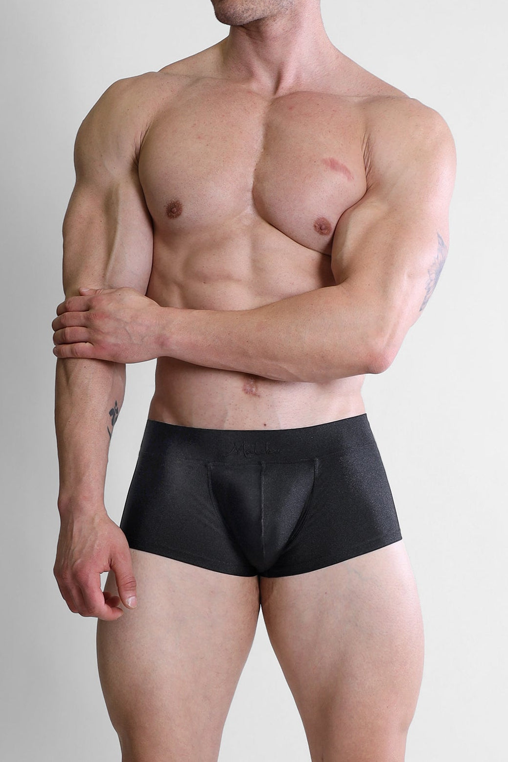 Dynamic Sheen Boxer Briefs - Midnight Black