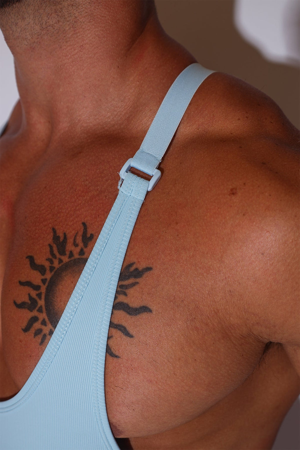 JJ Malibu Men's Wrestle Me Bodysuit - Baby Blue