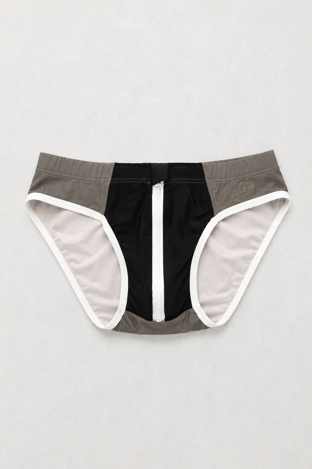 JJ Malibu Men's Unzip Me Swim Briefs - Espresso