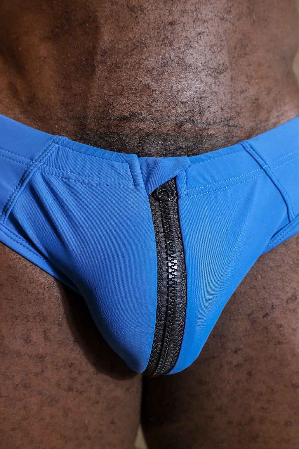 JJ Malibu Men's Unzip Me Swim Briefs - Blue