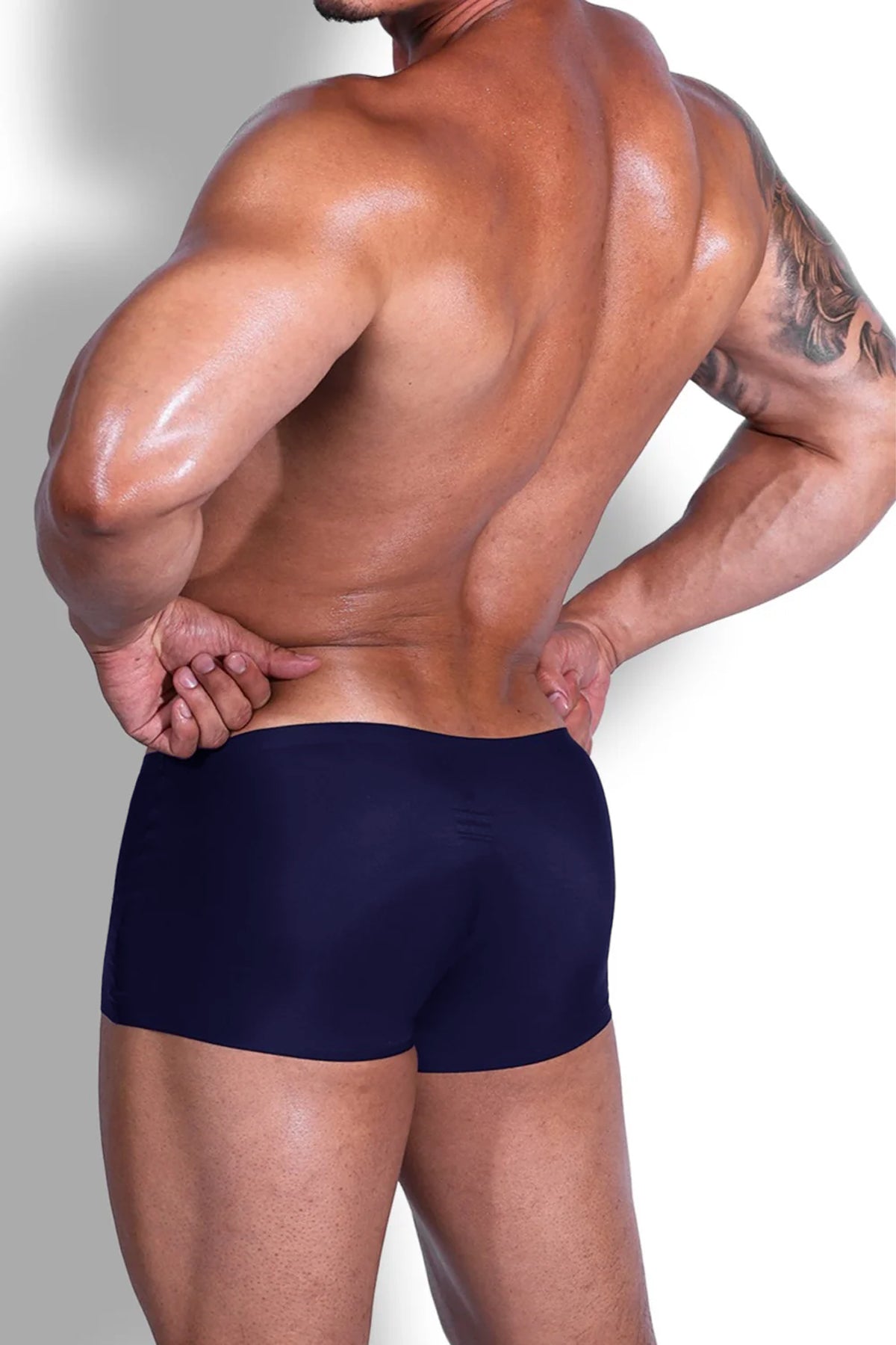 JJ Malibu Come-Over Seidige nahtlose Boxershorts - Indigo Navy