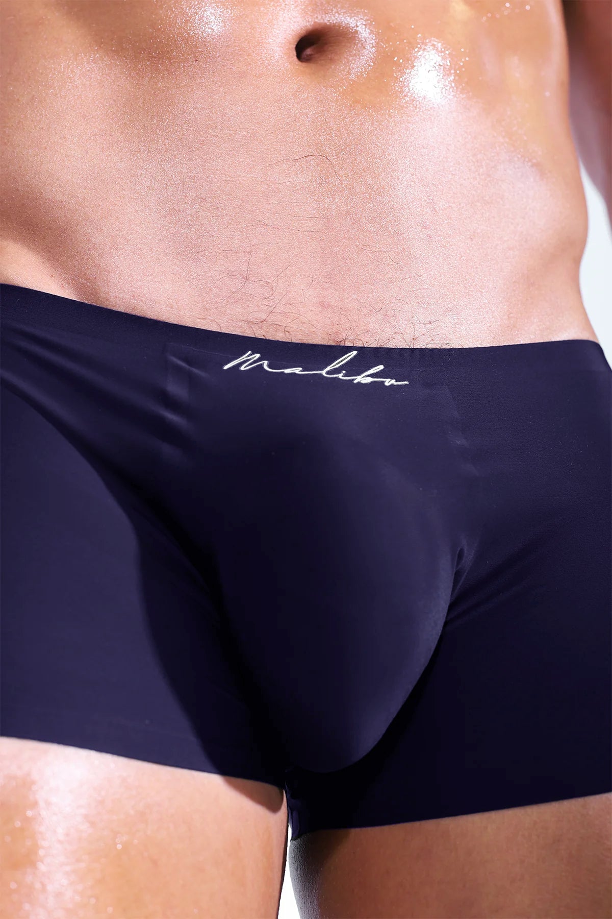 JJ Malibu Come-Over Seidige nahtlose Boxershorts - Indigo Navy