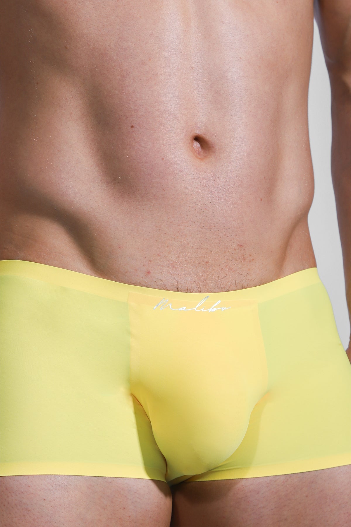 JJ Malibu Come-Over Seidige nahtlose Boxershorts - Mellow Yellow