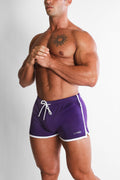 JJ Malibu Men's For-the-Night 2" Gym Short Shorts with Drawstring - Dark Plum