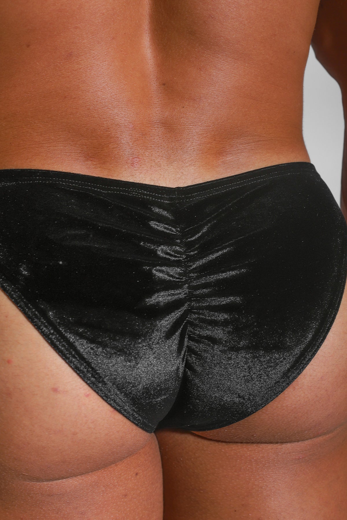 Velvety Scrunch Butt Cheeky Brief - Onyx Black