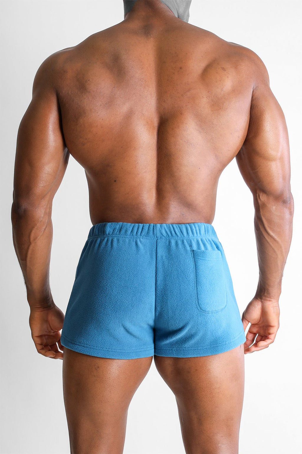 JJ Malibu Luxe Plüsch-Fleece-Shorts, 5,1 cm, Babyblau