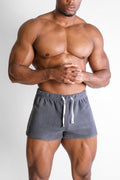 JJ Malibu Luxe Plüschfleece 2" Kurze Shorts - Grau