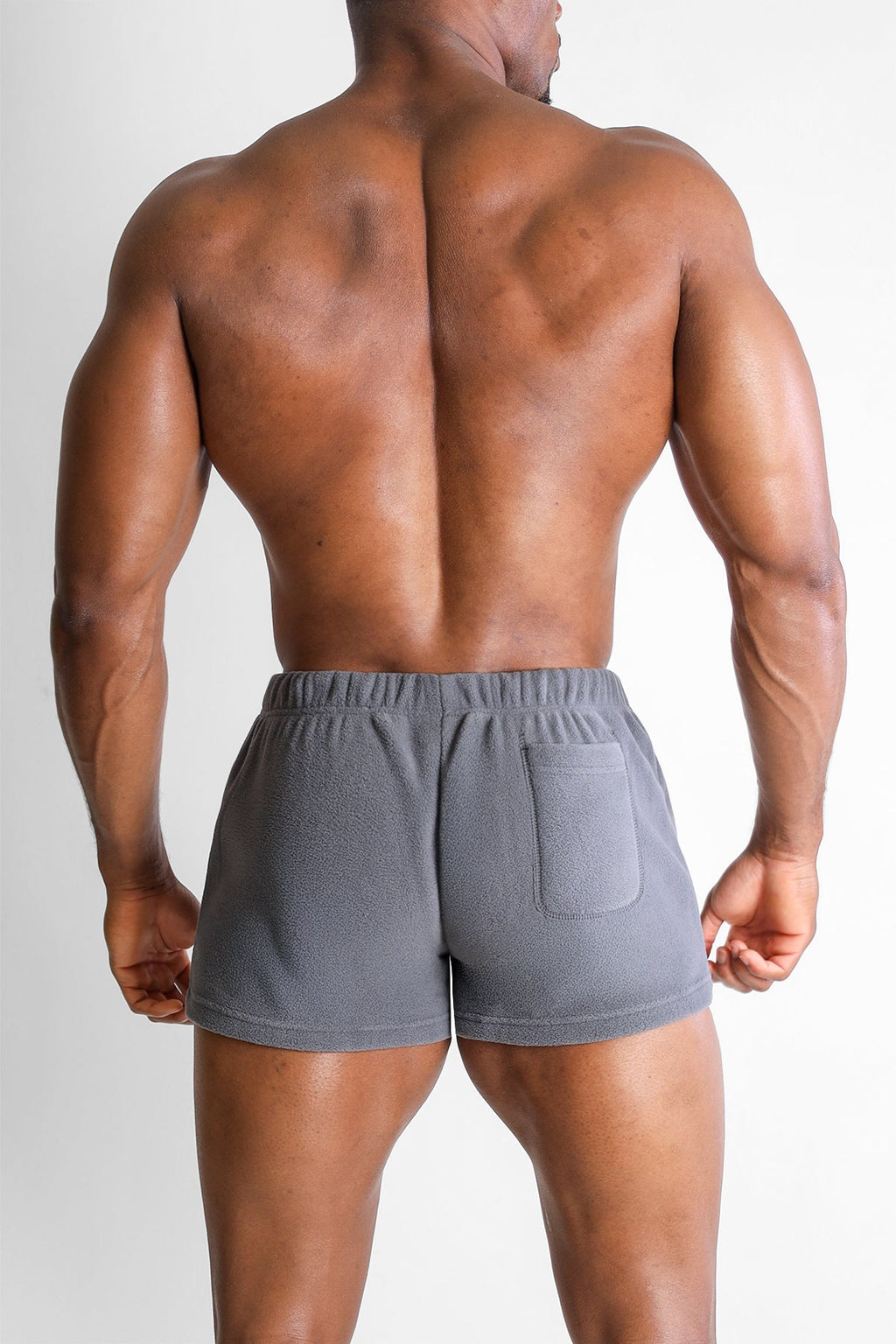 JJ Malibu Luxe Plüschfleece 2" Kurze Shorts - Grau