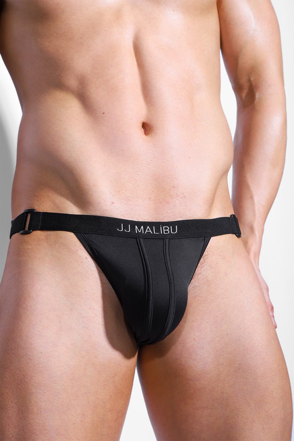 On-Display Jockstrap mit Schnallenbund - Schwarz