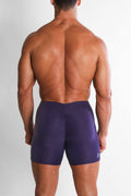 JJ Malibu Men's Lustrous Scrunch-Butt 4.5" Bike Shorts - Sugar Plum