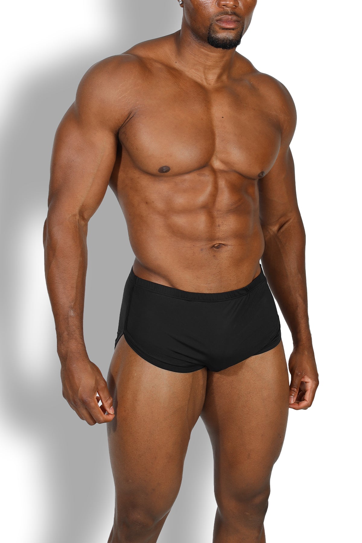 JJ Malibu Men's Cool-Dri 2-in-1 Shorts with Thong Lining - Midnight Black