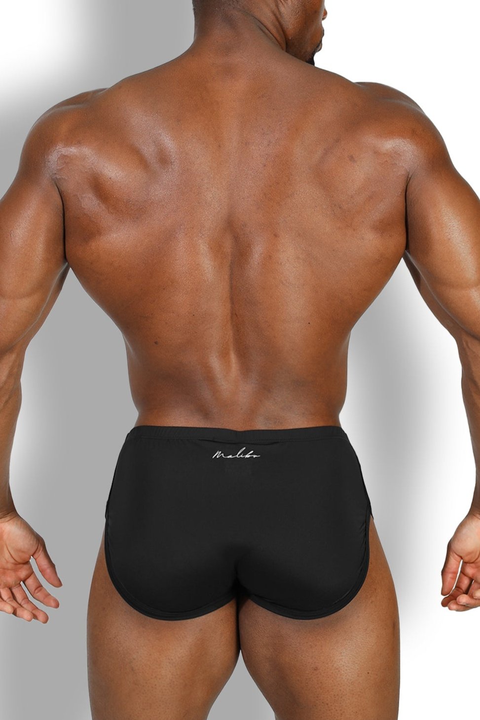JJ Malibu Men's Cool-Dri 2-in-1 Shorts with Thong Lining - Midnight Black