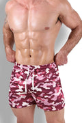 JJ Malibu Men's Quick-Dry Mesh Shorts - Purple Camo