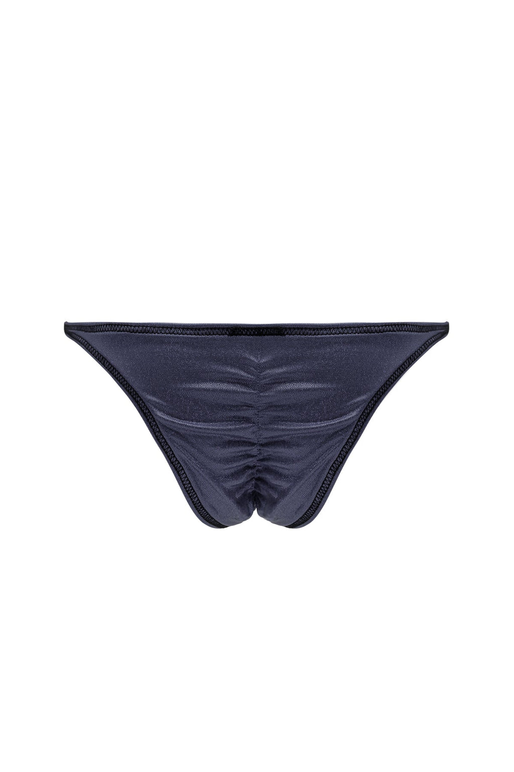 JJ Malibu Men's Luna Scrunch-Butt Thong - Metallic Black