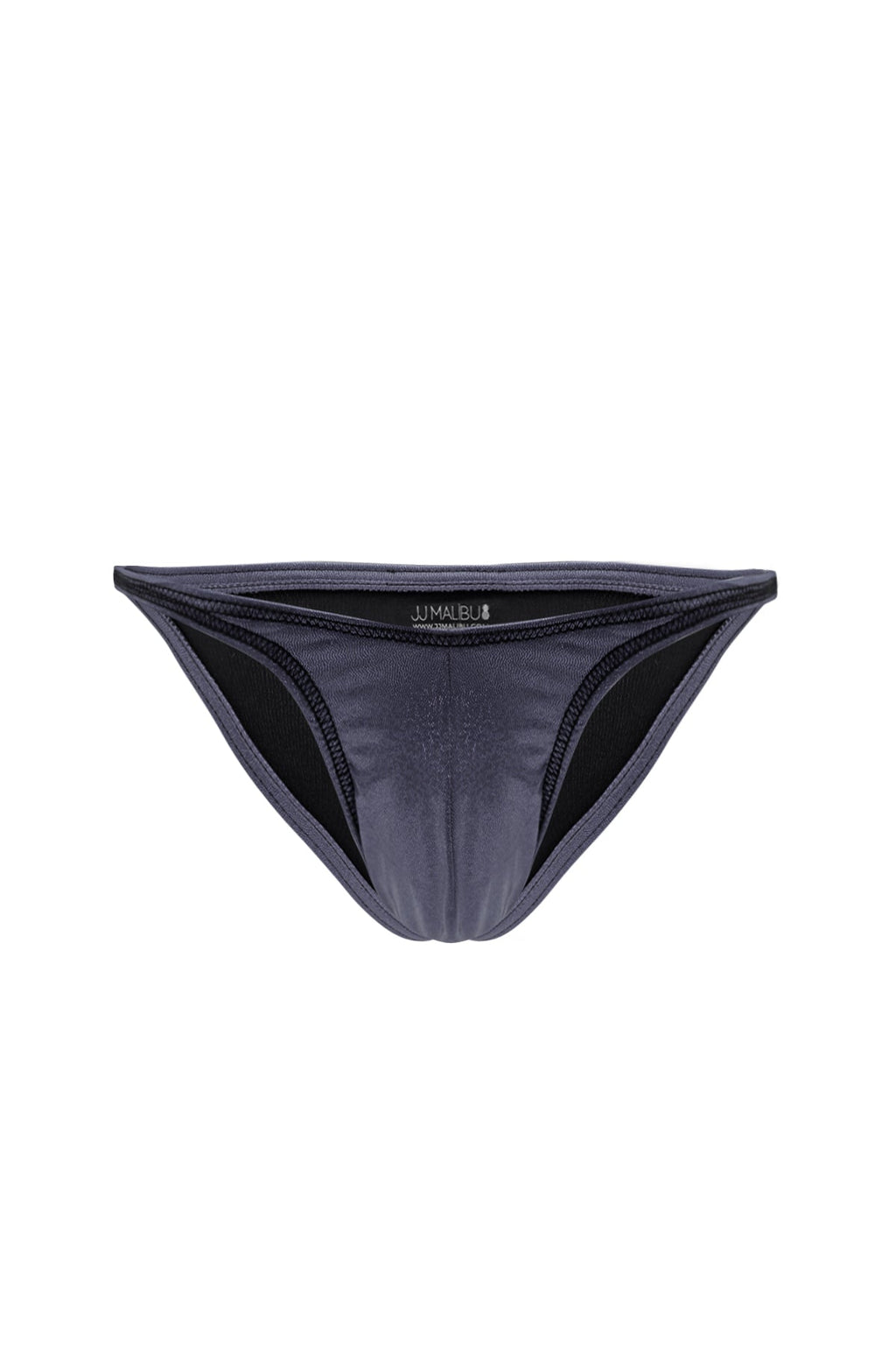 JJ Malibu Men's Luna Scrunch-Butt Thong - Metallic Black