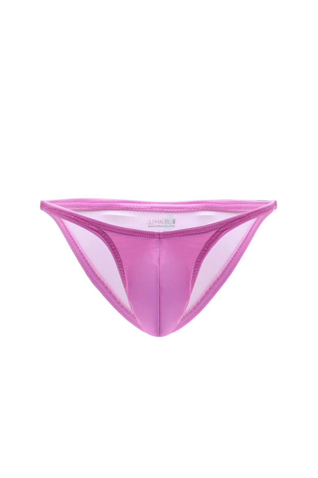 JJ Malibu Men's Soft Vegan Leather Scrunch-Butt Briefs - Pink