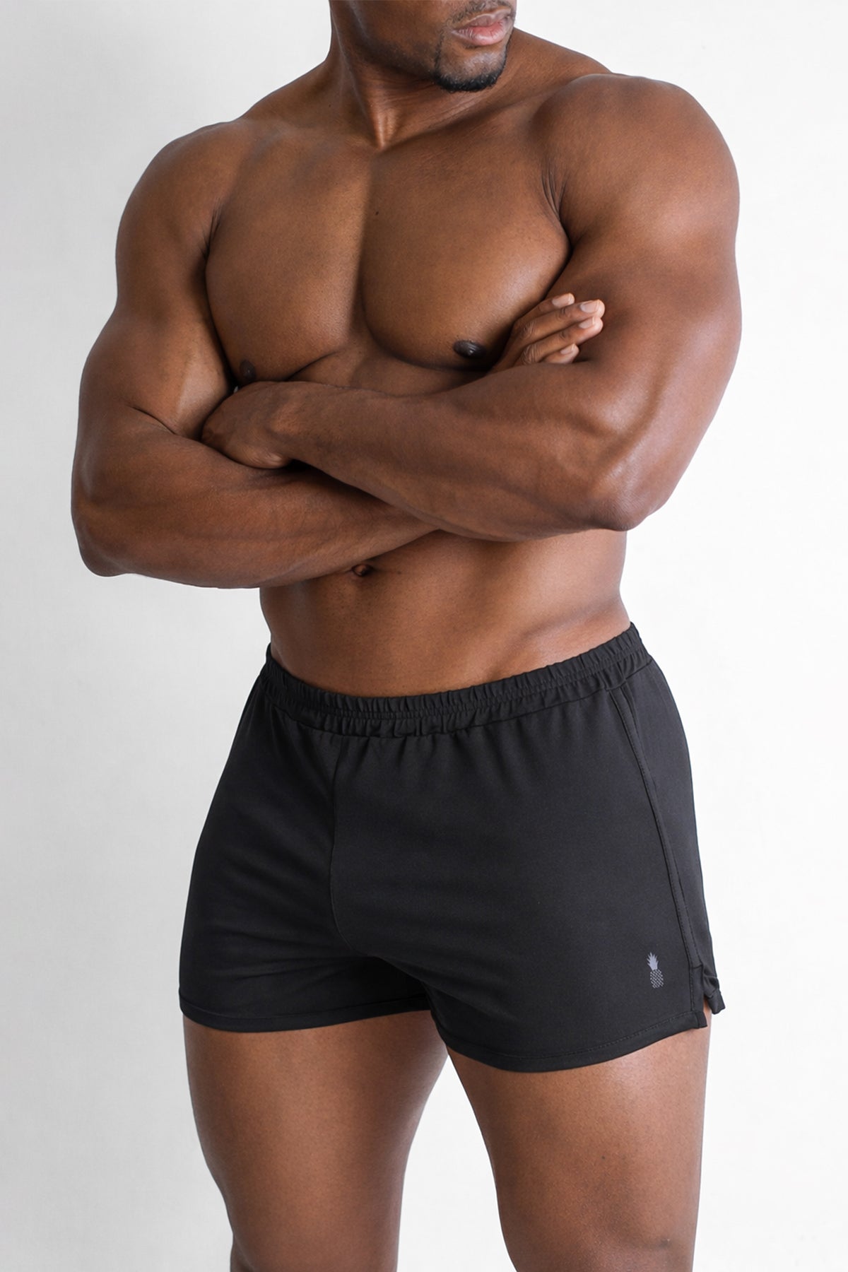 JJ Malibu Pantalones Cortos de 2" con Abertura Lateral - Negro Medianoche