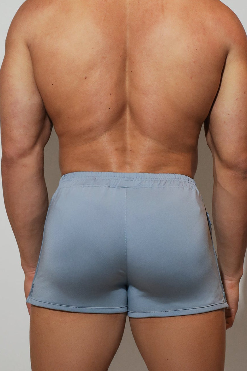 JJ Malibu 2" Side Split Booty Shorts - Gletschergrau