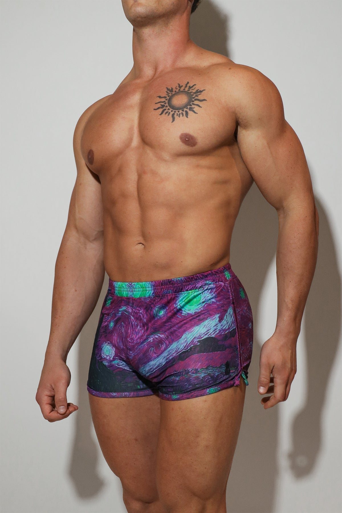 JJ Malibu Pantalones Cortos de 2" con Abertura Lateral - Noche Estrellada