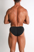 JJ Malibu Men's Premium Modal Scrunch-Back Brief - Noir
