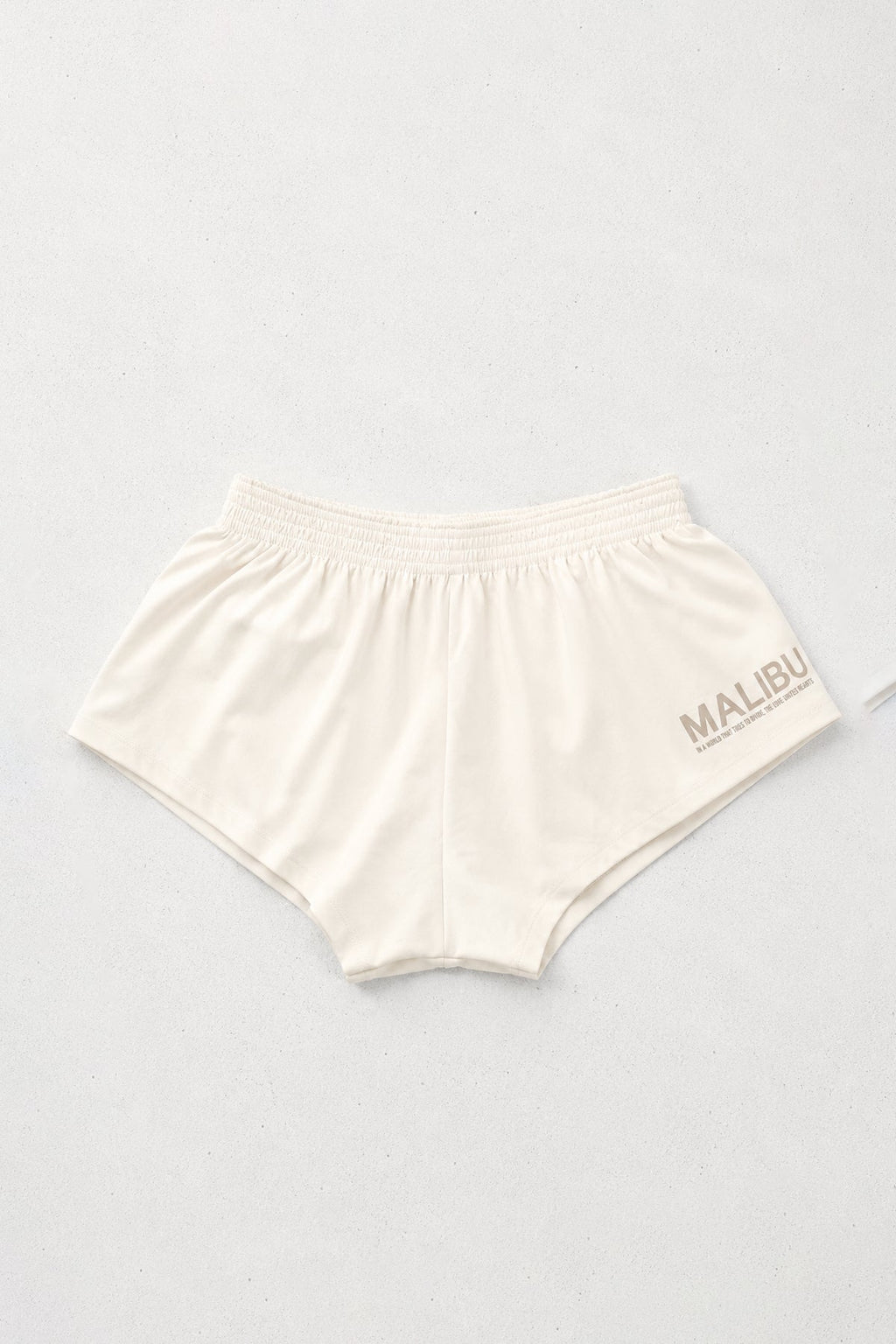 JJ Malibu Men's Stretch-It 2" Athletic Short Shorts - Off White