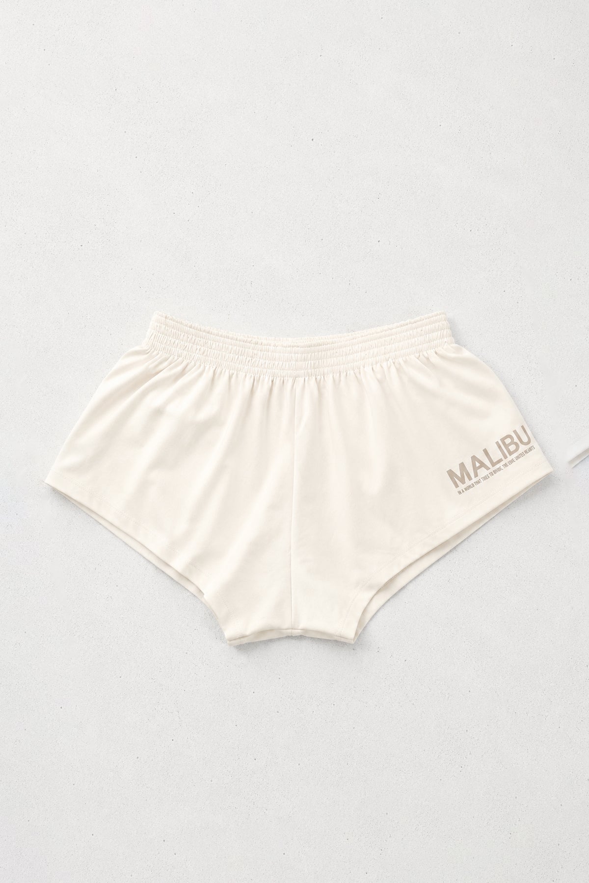 JJ Malibu Men's Stretch-It 2" Athletic Short Shorts - Off White