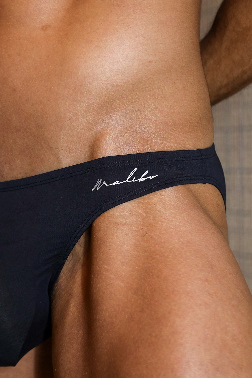 JJ Malibu Men's Premium Modal Scrunch-Back CHEEKY Brief - Noir