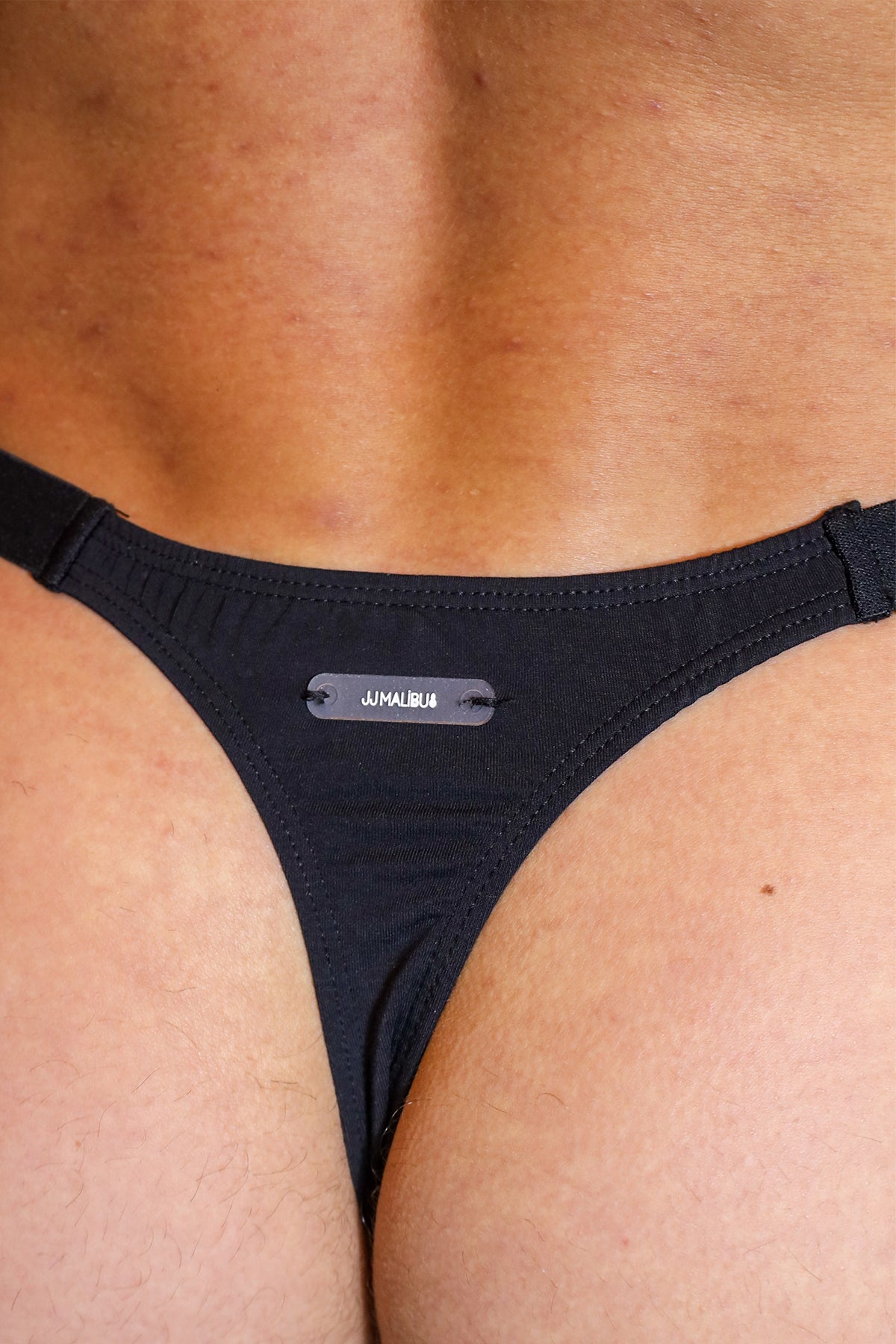 JJ Malibu Men's Barely There Modal Thong - Black