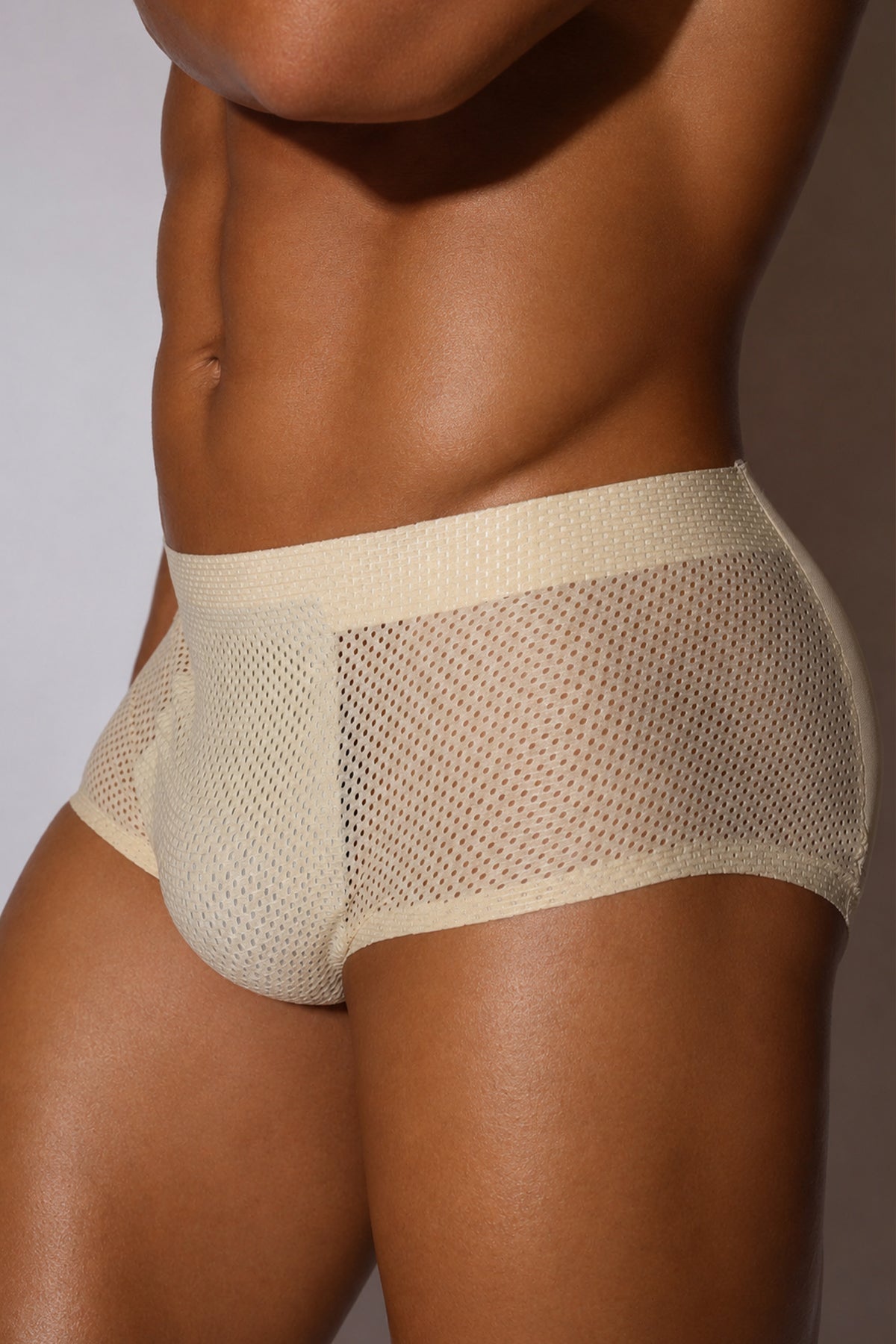 JJ Malibu Men's Enhanced Padded Butt Lift Boxers - Nude