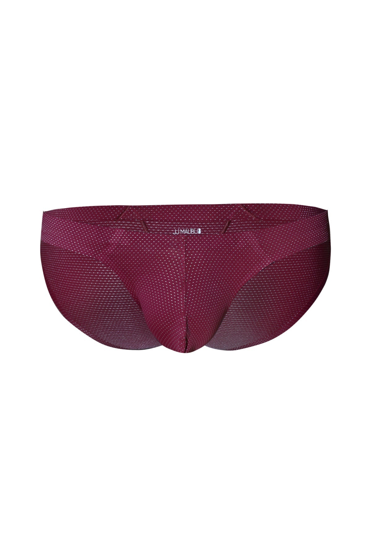 JJ Malibu Men's Shimmer Knit Seamless Briefs - Maroon