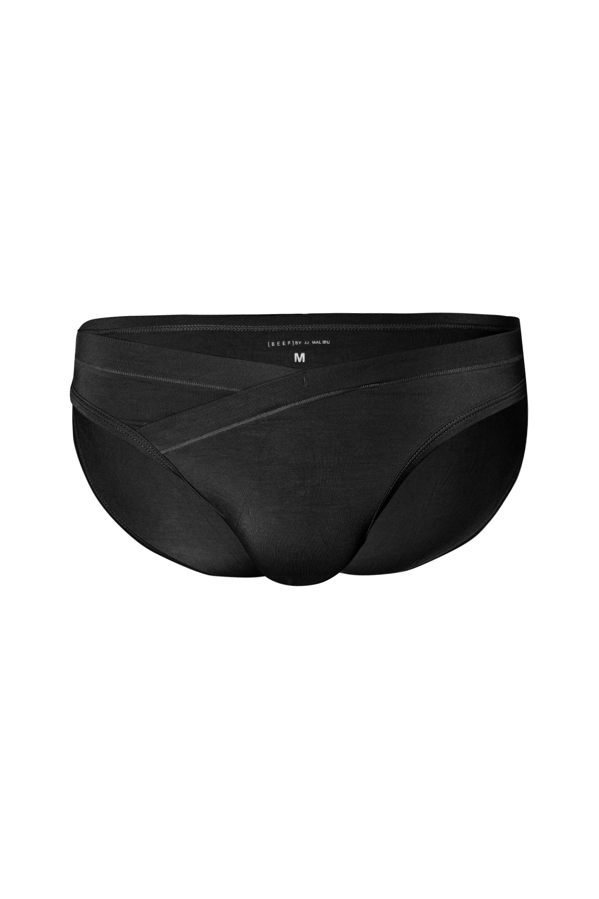 JJ Malibu Men's Soft Modal Criss-Cross Briefs - Black