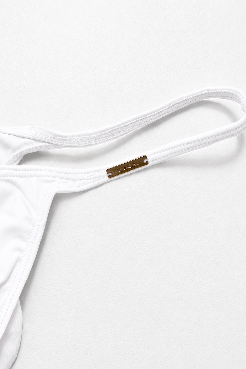 JJ Malibu Men's Strappy Little Swim Thong - Polar White