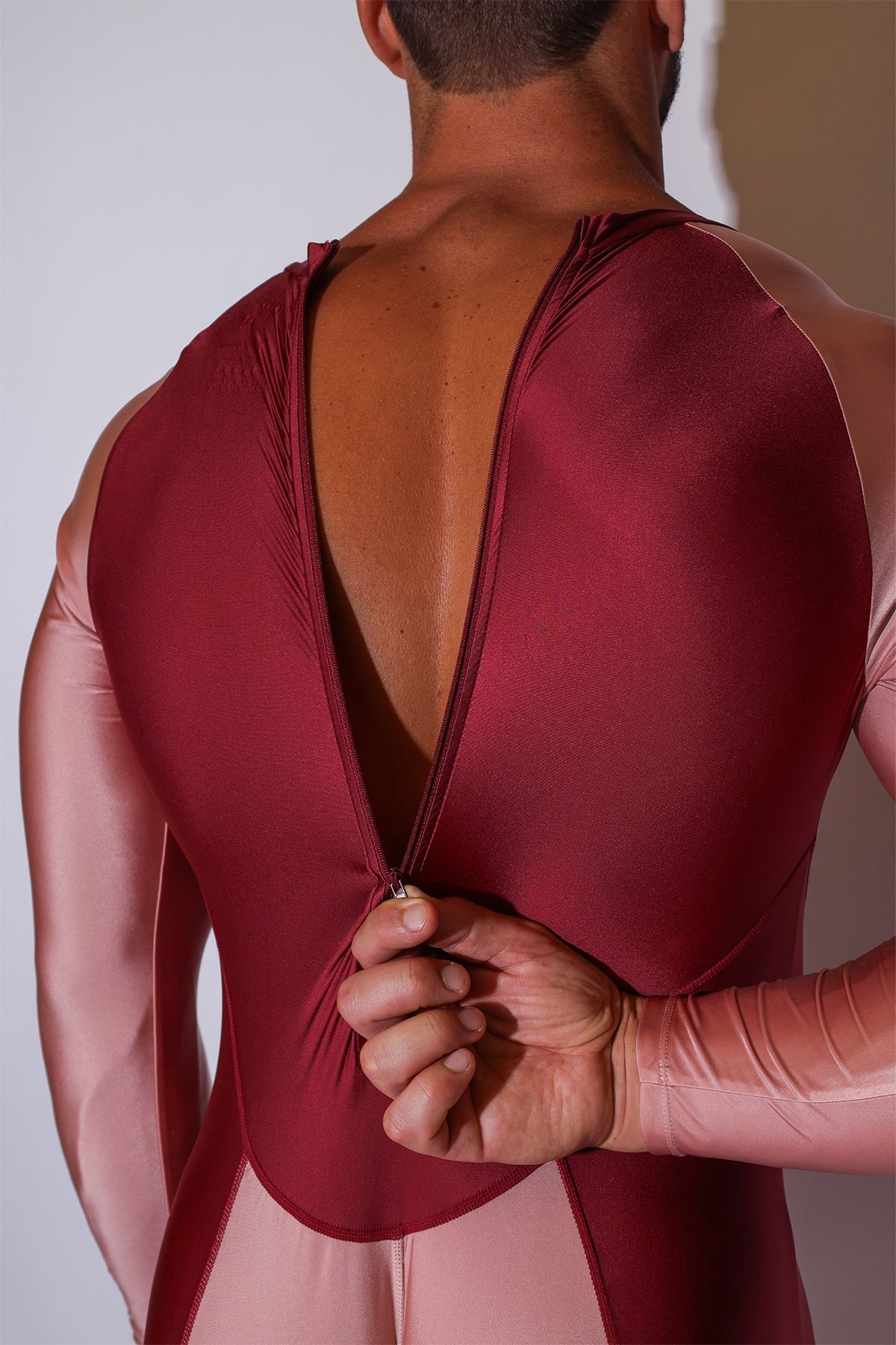 JJ Malibu Men's Contour Me Bodysuit - Pink Berry