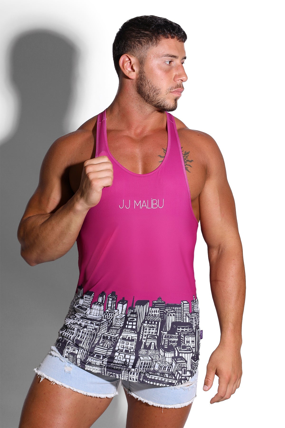 Feel-Me Tanktop mit Rundhalsausschnitt - Lila Skyline