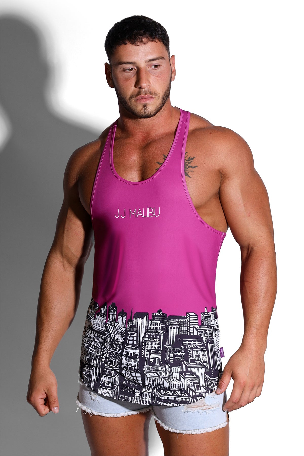 Feel-Me Tanktop mit Rundhalsausschnitt - Lila Skyline