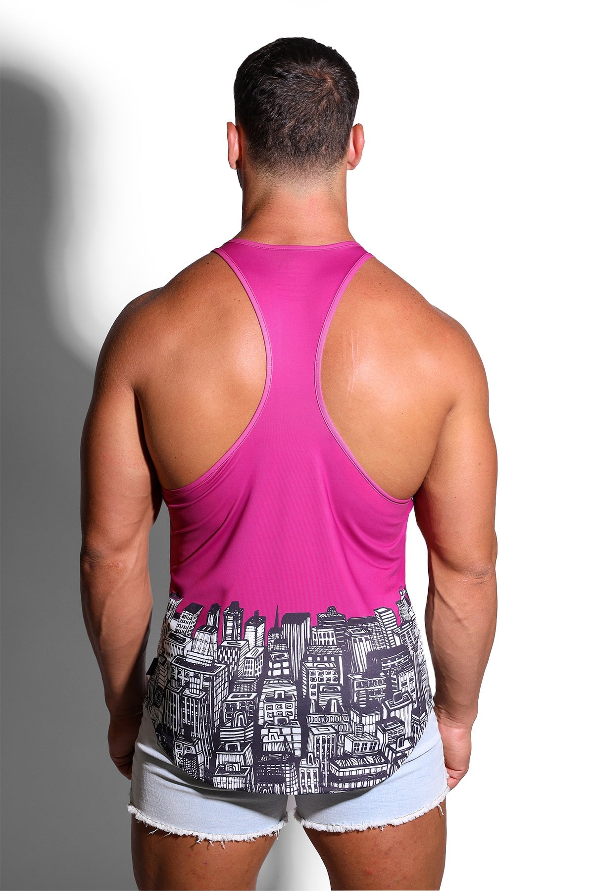 Feel-Me Tanktop mit Rundhalsausschnitt - Lila Skyline