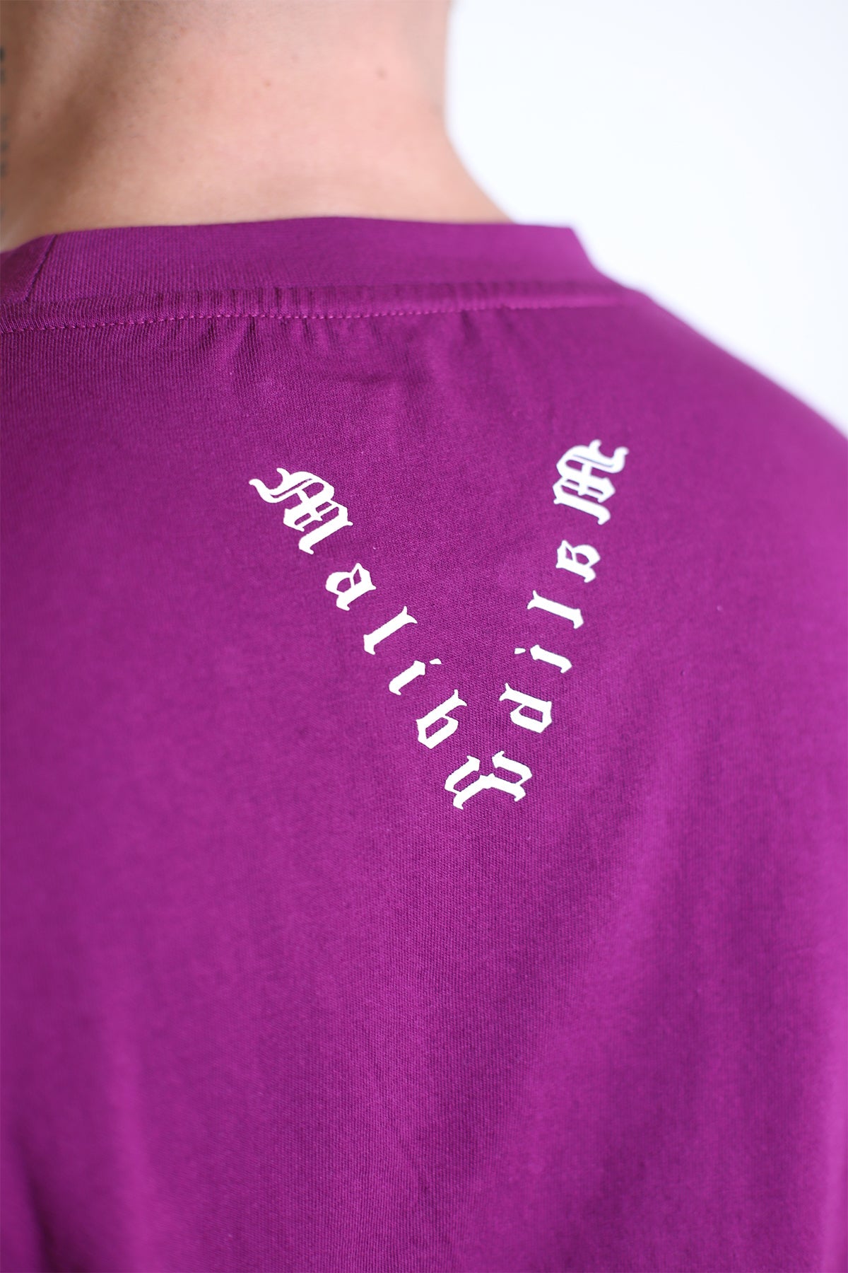 Escapism Oversized Cropped Tank - Purple & White Logo