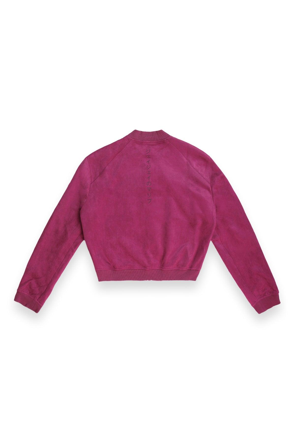 JJ Malibu Kurze Bomberjacke aus Wildleder - Magenta