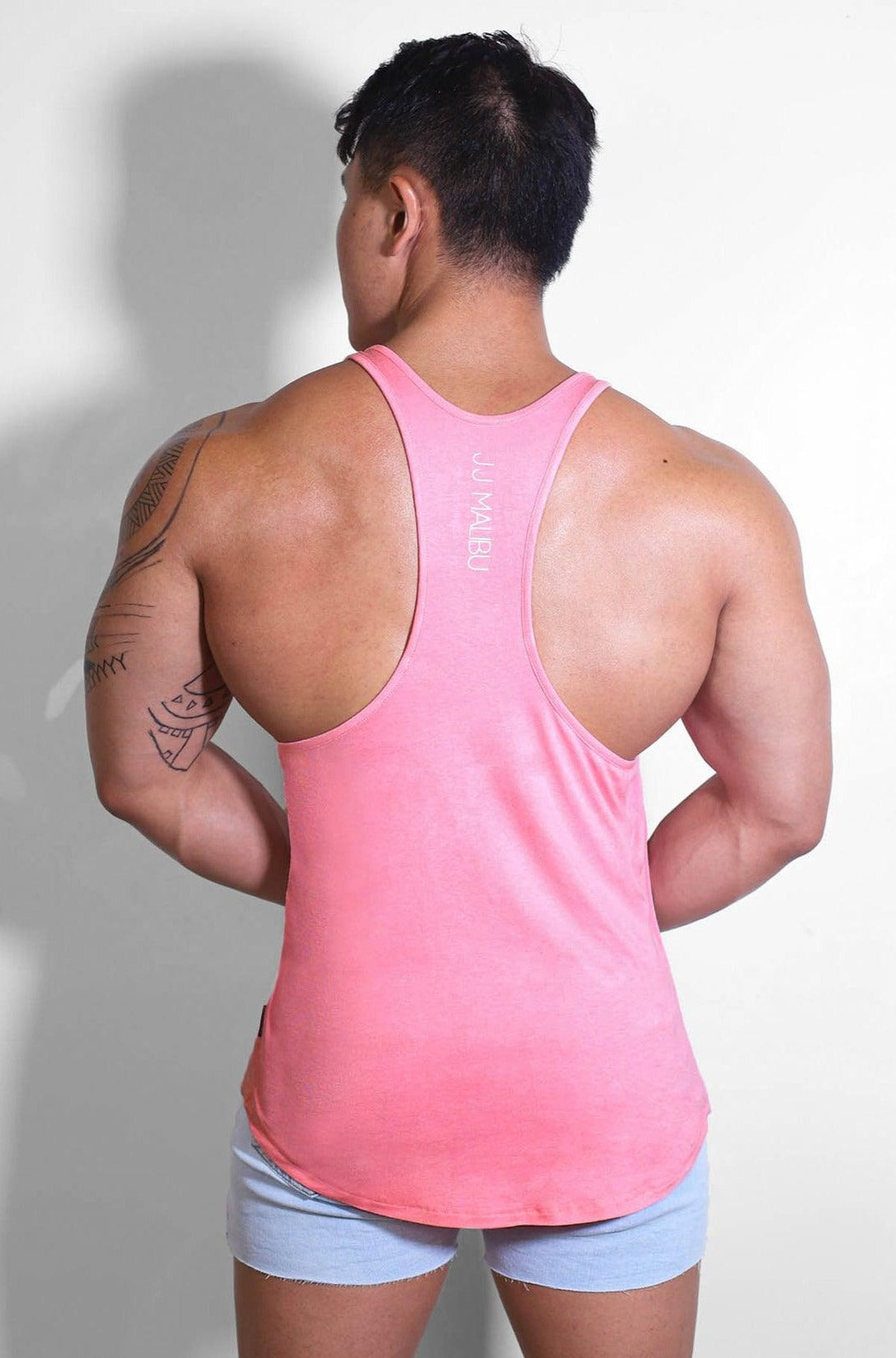 JJ Classic Old-School Workout Stringer - Rosa chicle