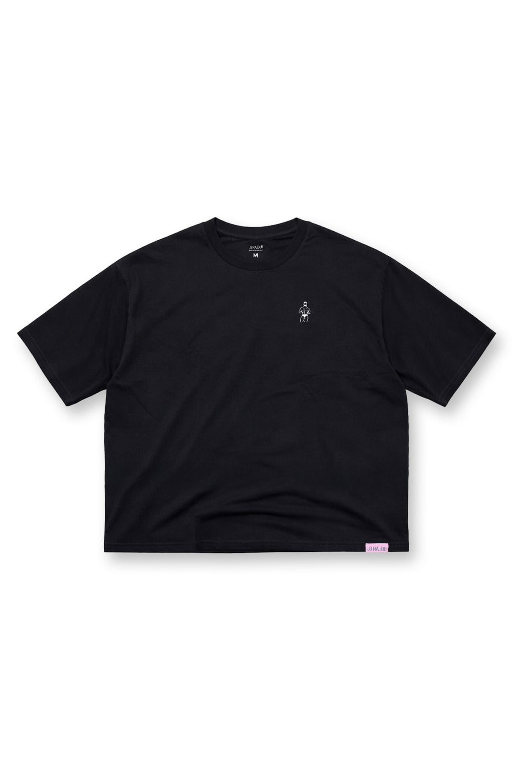JJ Malibu Oversized Relaxed Crop Top – Mitternachtsschwarz