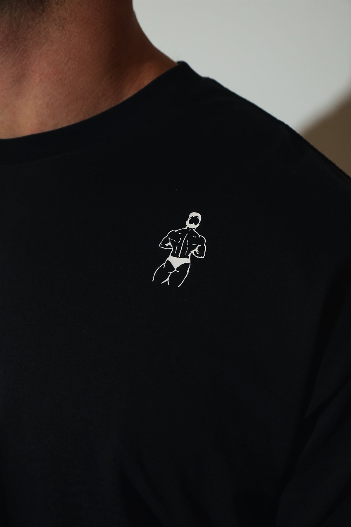 JJ Malibu Oversized Relaxed Crop Top – Mitternachtsschwarz