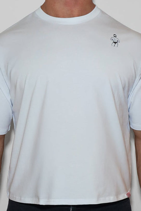JJ Malibu Oversized Relaxed Crop Top – Elfenbein