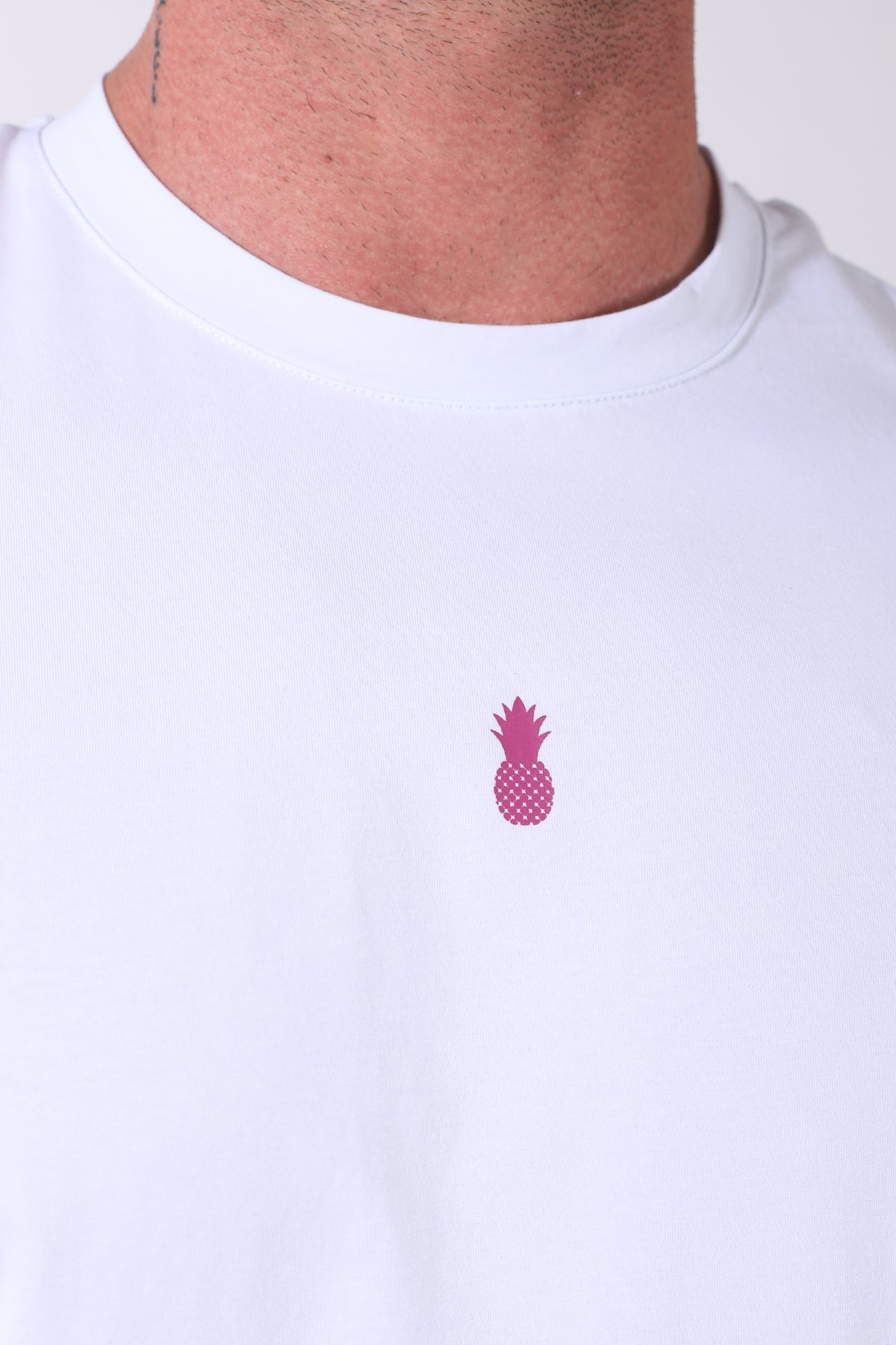 Oversize-Crop-Top mit lockerem Schnitt - Weiß