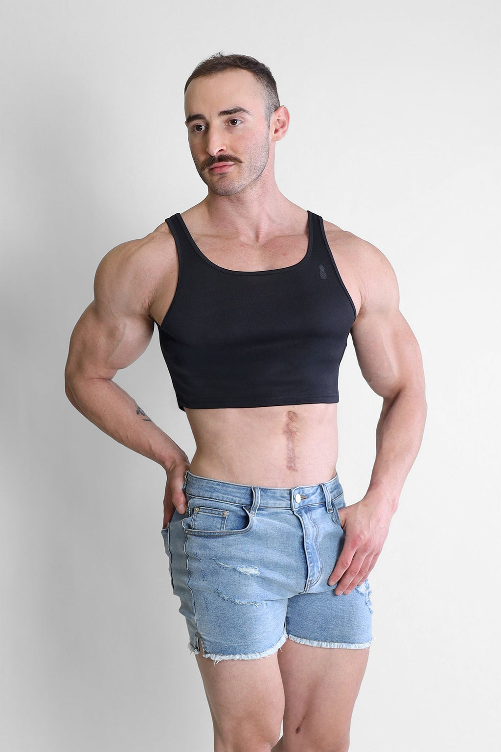 JJ Dry-Cool Crop Tank Top – Schwarz